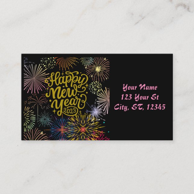 Happy New Year 2023 Thunder_Cove  Business Card (Front)