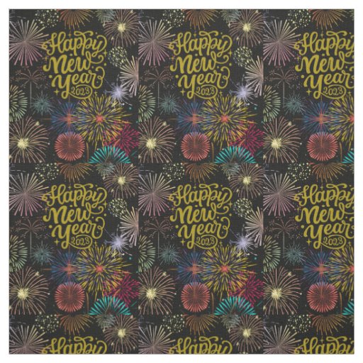 Happy New Year 2023 Thunder_Cove  Fabric