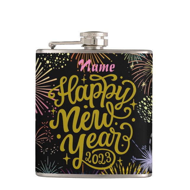 Happy New Year 2023 Thunder_Cove Flask (Front)