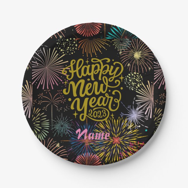 Happy New Year 2023 Thunder_Cove  Paper Plates (Front)