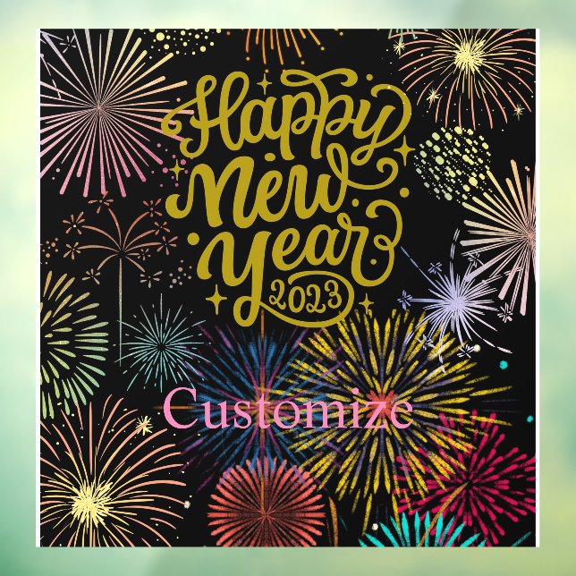 Happy New Year 2023 Thunder_Cove  Window Cling (Sheet 3)