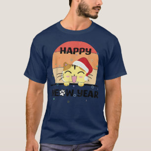 happy new year 2023 with funny cat T-Shirt