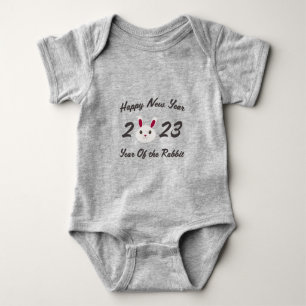 Happy New Year 2023 Year of the Rabbit   Baby Bodysuit