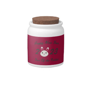 Happy New Year 2023 Year of the Rabbit Candy Jar