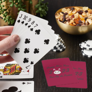 Happy New Year 2023 Year of the Rabbit Poker Cards