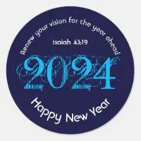 Large Year 2022 Stickers, 1.5 Round