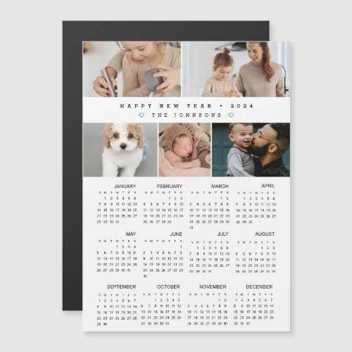 Happy New year 2024 Calendar Photo Collage