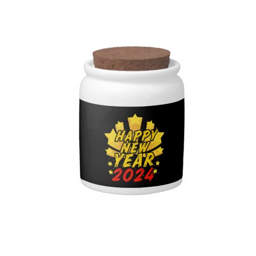 Happy New Year 2024  Candy Jar
