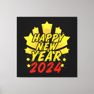Happy New Year 2024 Canvas Print