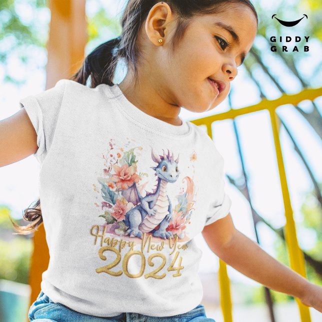 Happy New Year 2024 Chinese Dragon Black T-Shirt (Creator Uploaded)