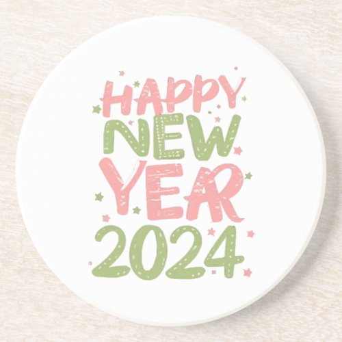 Happy New Year 2024 Coaster