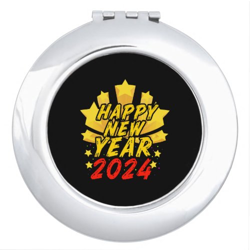 Happy New Year 2024  Compact Mirror