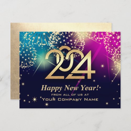 Happy New Year 2024 Custom Corporate Card