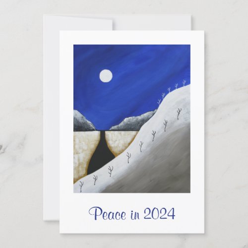 Happy New Year 2024 Desert Southwest Peace Holiday Card