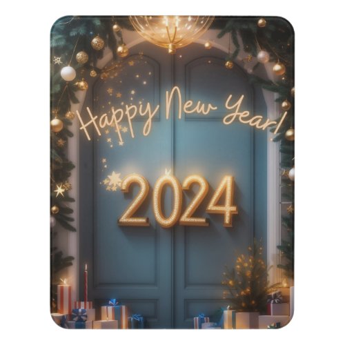 Happy New Year 2024 Door Sign