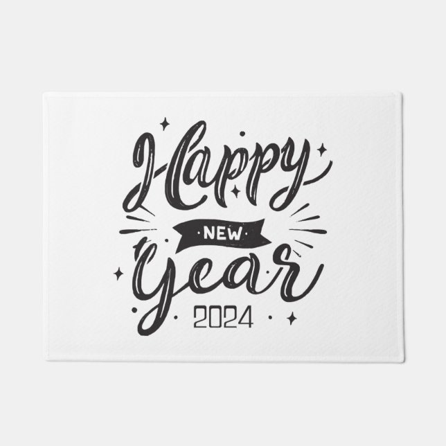 Happy new year 2024  doormat (Front)