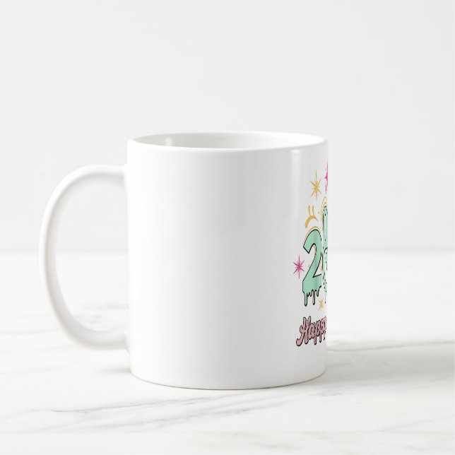 Happy New Year 2024 Goodbye 2023 Hello 2024 Coffee Mug (Left)