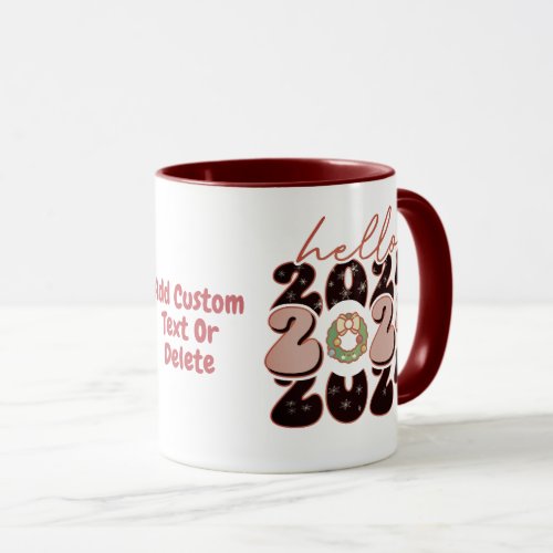 Happy New year 2024 Groovy Style New Years Party Mug
