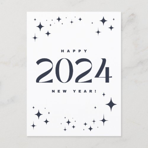 Happy New Year 2024 Holiday Postcard