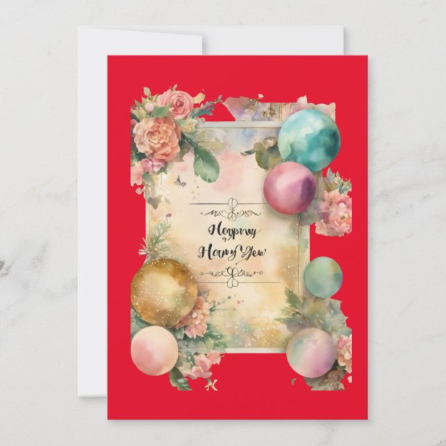 happy new year 2024 Invitation cards (Front)