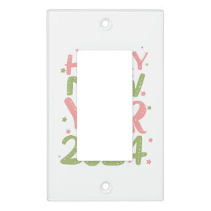 Happy New Year 2024 Light Switch Cover