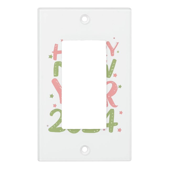 Happy New Year 2024 Light Switch Cover (Front)