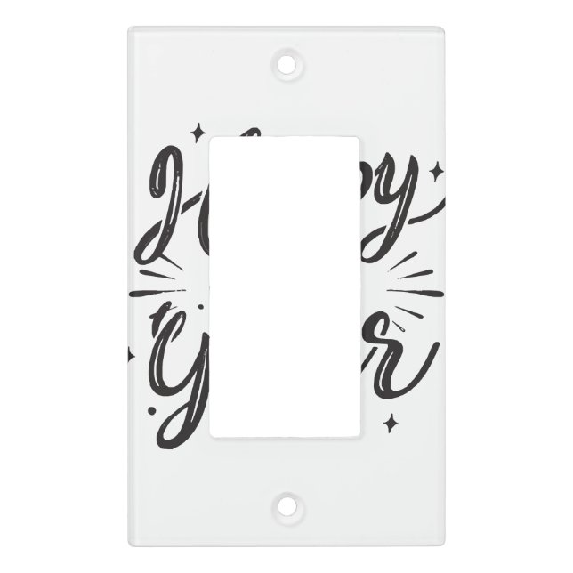 Happy new year 2024  light switch cover (Front)