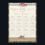 Happy New Year 2024 Magnetic Calendar Custom Logo<br><div class="desc">Happy New Year 2024 Magnetic Calendar Custom Logo. The holiday season is a perfect time to express your gratitude to your clients, employees and customers. Our customizable Happy New Year 2024 Magnetic Calendar with Custom Logo offers a way to express and customize the warmth of the season. Replace the logo...</div>