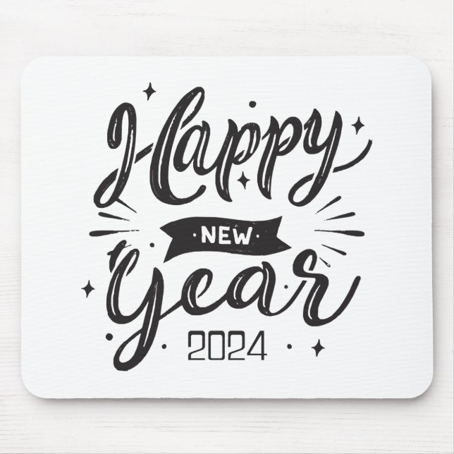 Happy new year 2024  mouse pad (Front)