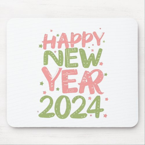 Happy New Year 2024 Mouse Pad