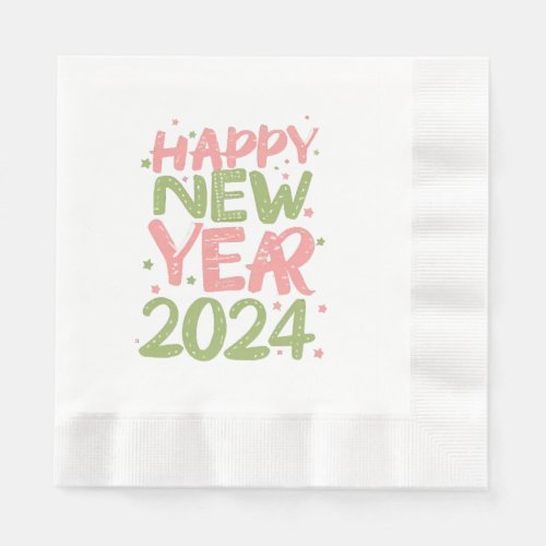 Happy New Year 2024 Napkins