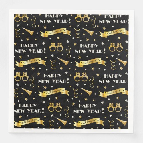 Happy New Year 2024  Paper Dinner Napkins
