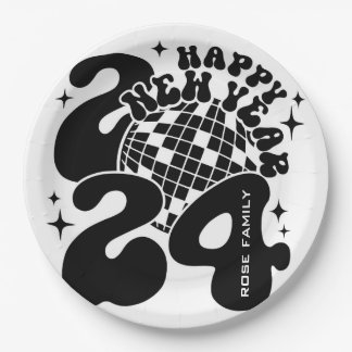 Happy New Year 2024 Paper Plates