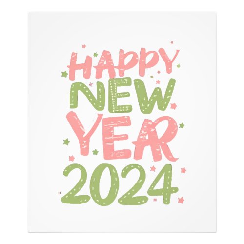 Happy New Year 2024 Photo Print