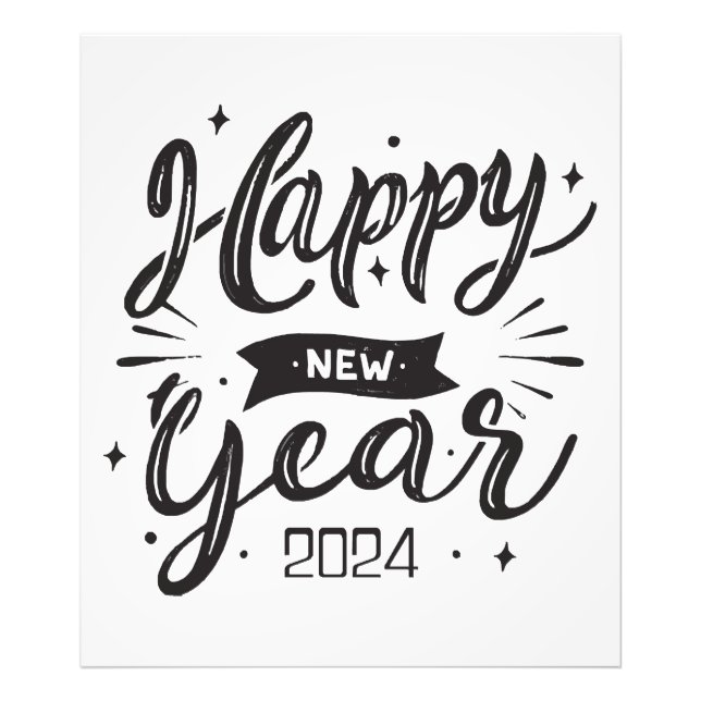 Happy new year 2024  photo print (Front)