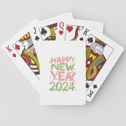 Happy New Year 2024 Playing Cards