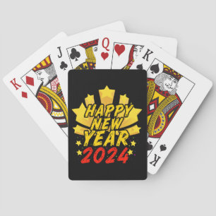 Happy New Year 2024 Poker Cards