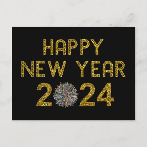 Happy New Year 2024 Postcard