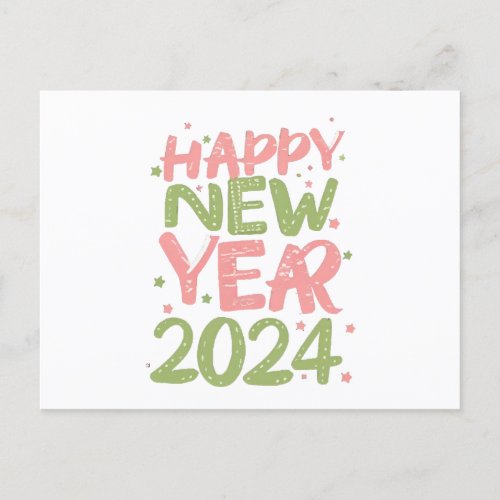 Happy New Year 2024 Postcard