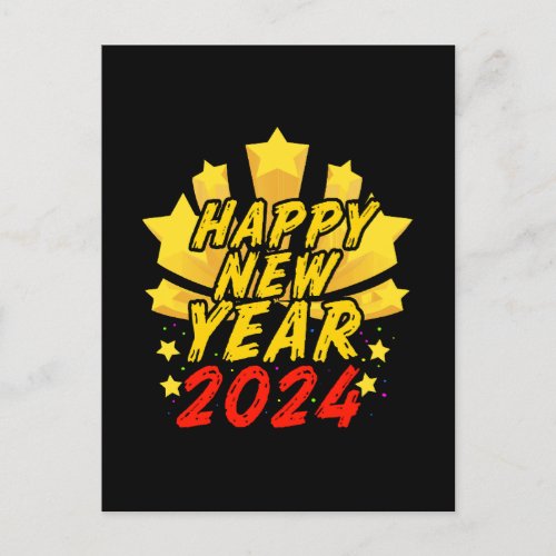 Happy New Year 2024  Postcard