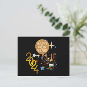 Happy New Year 2024 Postcard