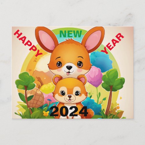 Happy new year 2024 Postcard