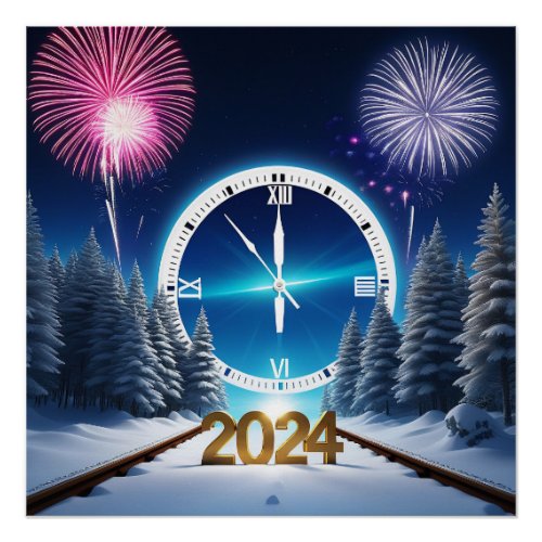 Happy New Year 2024 poster