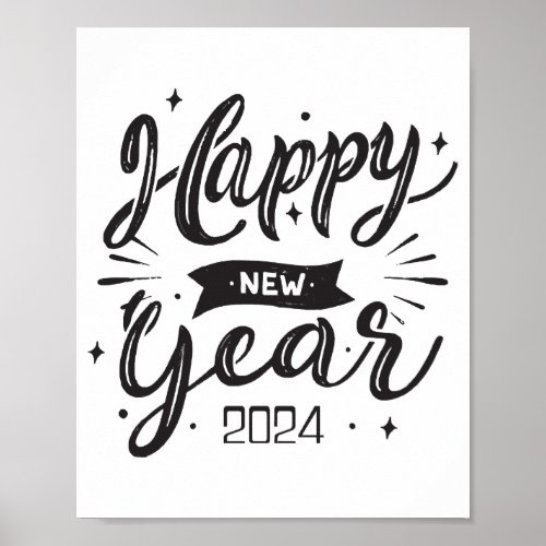 Happy new year 2024  poster