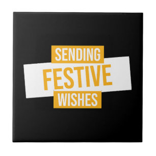 Happy new year 2024 -sending festive wishes ceramic tile