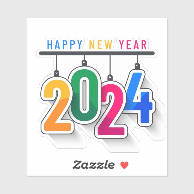 Happy New Year 2024 Sticker (Sheet)