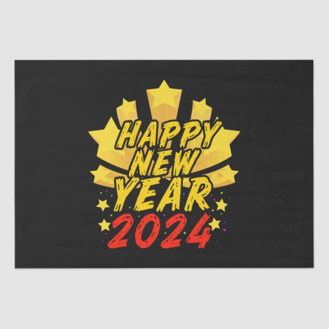 Happy New Year 2024  Tissue Paper (Front)