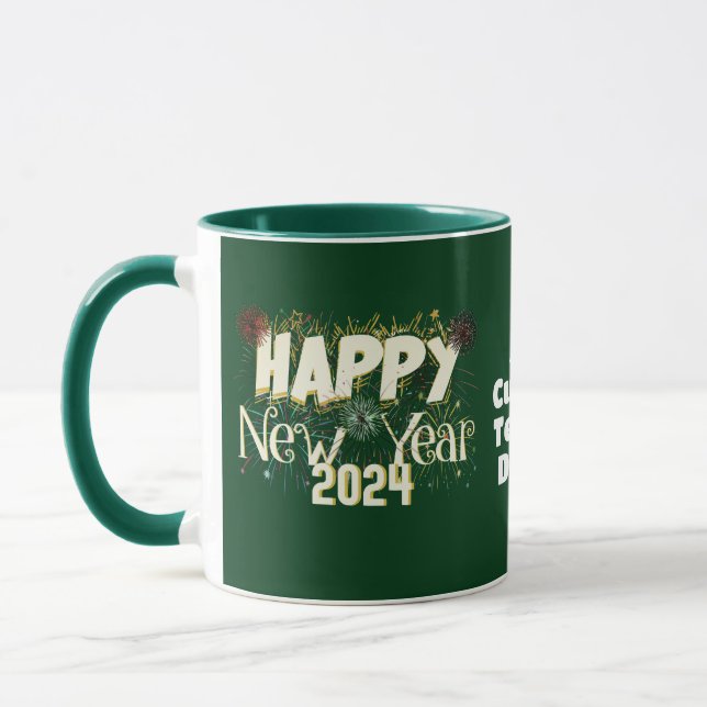 Happy New year 2024 Vibrant New years Party Mug (Left)