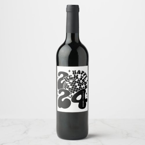 Happy New Year 2024 Wine Label