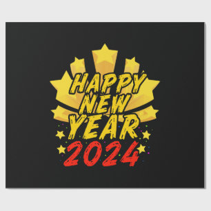 Happy New Year 2024 Wrapping Paper